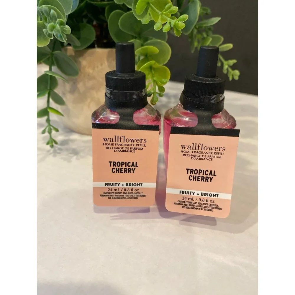 Bath & Body Works “Tropical Cherry” 2 New Wallflower Home Fragrance Refills
